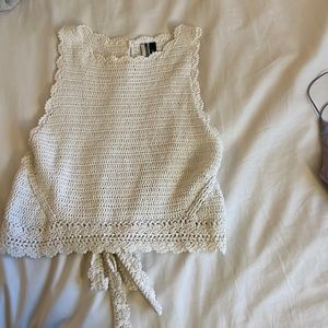 Topshop crochet tank top